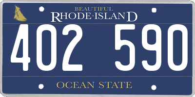 RI license plate 402590
