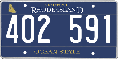 RI license plate 402591