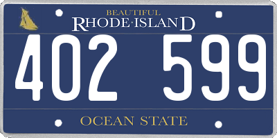 RI license plate 402599