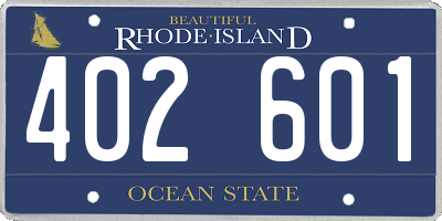 RI license plate 402601