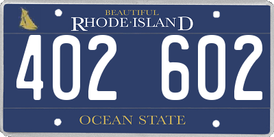 RI license plate 402602