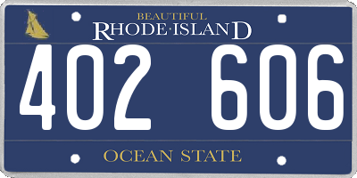 RI license plate 402606