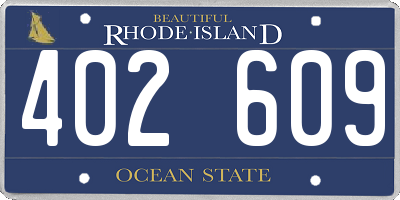 RI license plate 402609