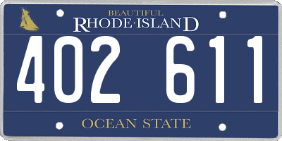 RI license plate 402611