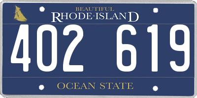 RI license plate 402619