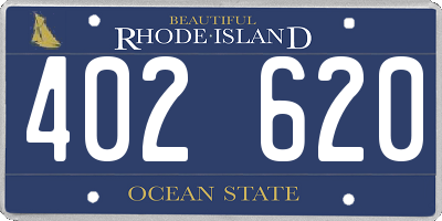 RI license plate 402620