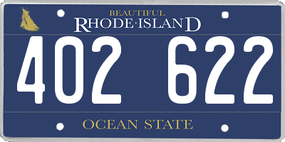 RI license plate 402622