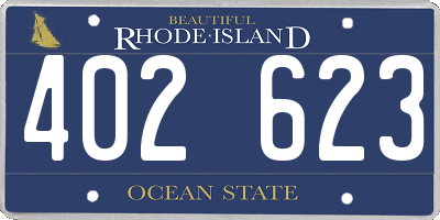 RI license plate 402623