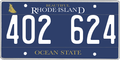RI license plate 402624