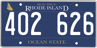 RI license plate 402626
