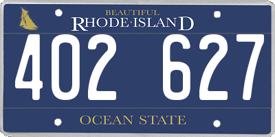 RI license plate 402627