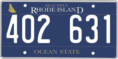 RI license plate 402631