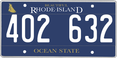 RI license plate 402632
