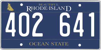RI license plate 402641