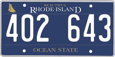 RI license plate 402643