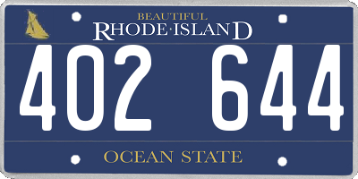 RI license plate 402644