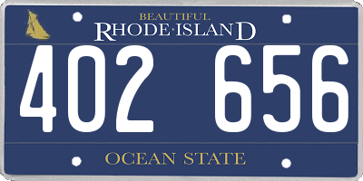 RI license plate 402656