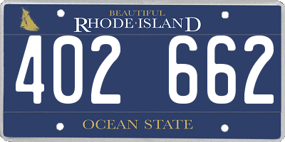 RI license plate 402662