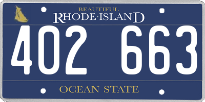 RI license plate 402663