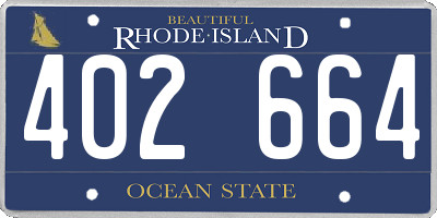 RI license plate 402664