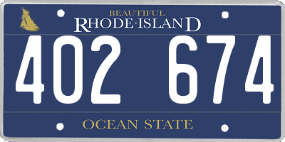RI license plate 402674