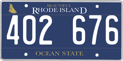 RI license plate 402676