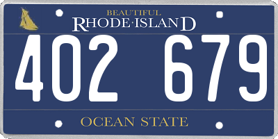 RI license plate 402679