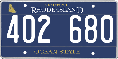 RI license plate 402680
