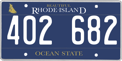 RI license plate 402682