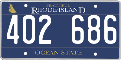 RI license plate 402686