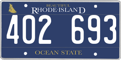 RI license plate 402693