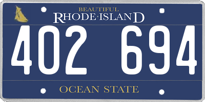 RI license plate 402694