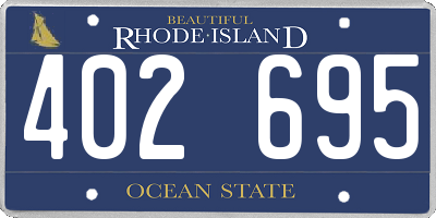 RI license plate 402695