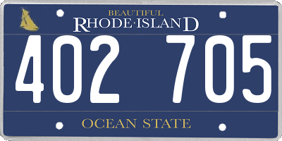 RI license plate 402705