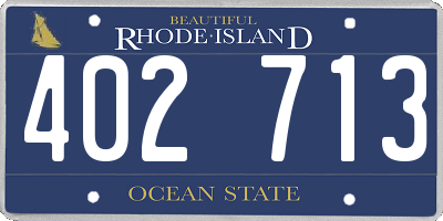 RI license plate 402713