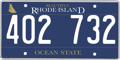 RI license plate 402732
