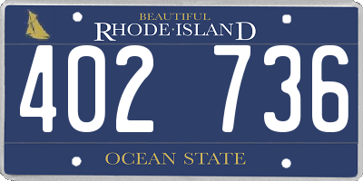 RI license plate 402736