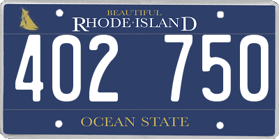 RI license plate 402750