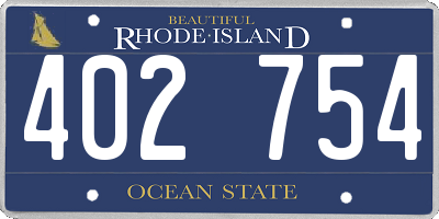RI license plate 402754