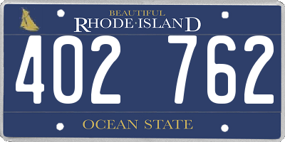 RI license plate 402762