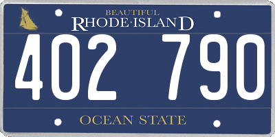 RI license plate 402790