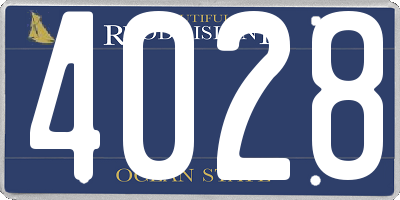RI license plate 4028