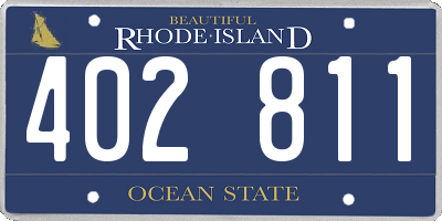RI license plate 402811