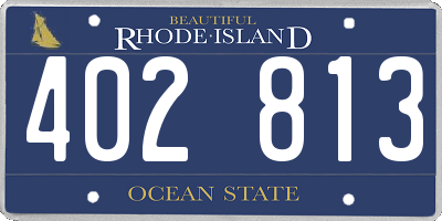 RI license plate 402813