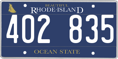 RI license plate 402835