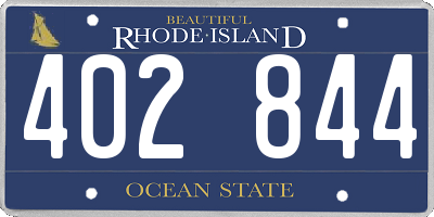 RI license plate 402844