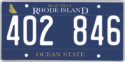 RI license plate 402846