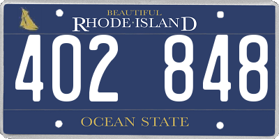 RI license plate 402848
