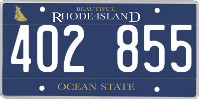 RI license plate 402855