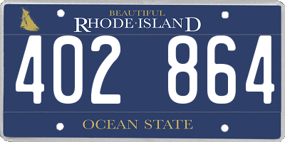 RI license plate 402864